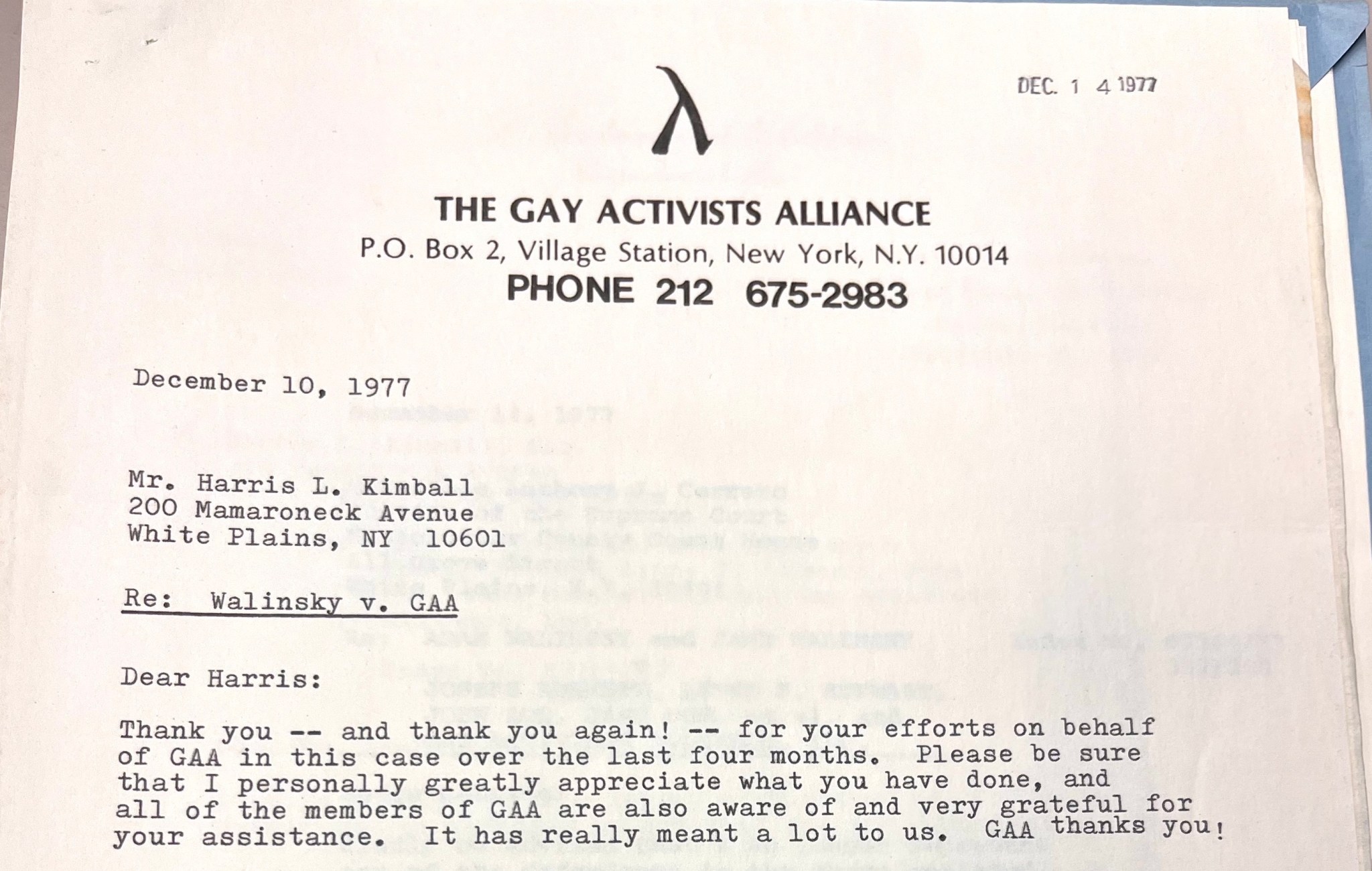 Harris L. Kimball – The Westchester LGBTQ+ History Project